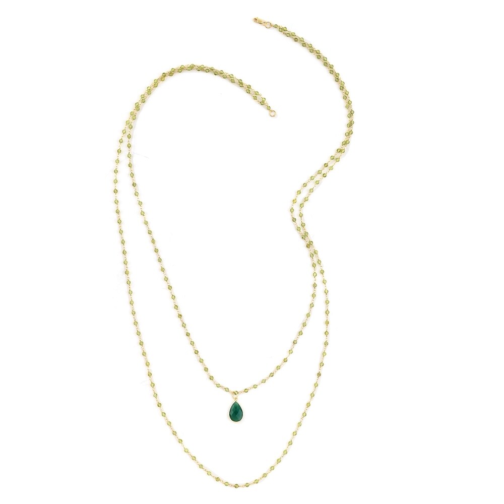 ALARRI 0.87 Carat 14K Solid White Gold Bouquet Garnet Citrine Peridot Necklace with 22 Inch Chain Length ALARRI 0.87 Carat 14K Solid White Gold Bouquet Garnet Citrine Peridot Necklace with 22 Inch Chain Length